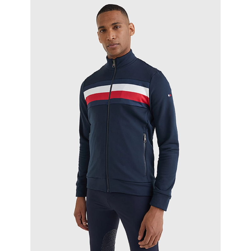Tommy Hilfiger Men's Signature Tape Performance Training Jacket - Desert Sky-1